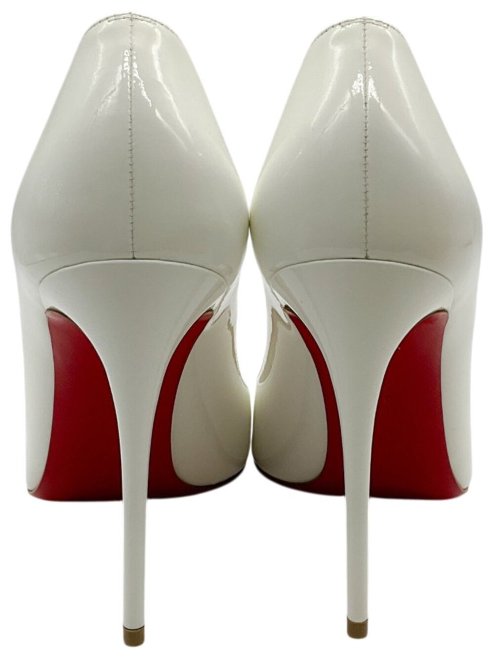 Christian Louboutin White Patent Leather Pigalle Follies Pumps - Picture 5 of 7